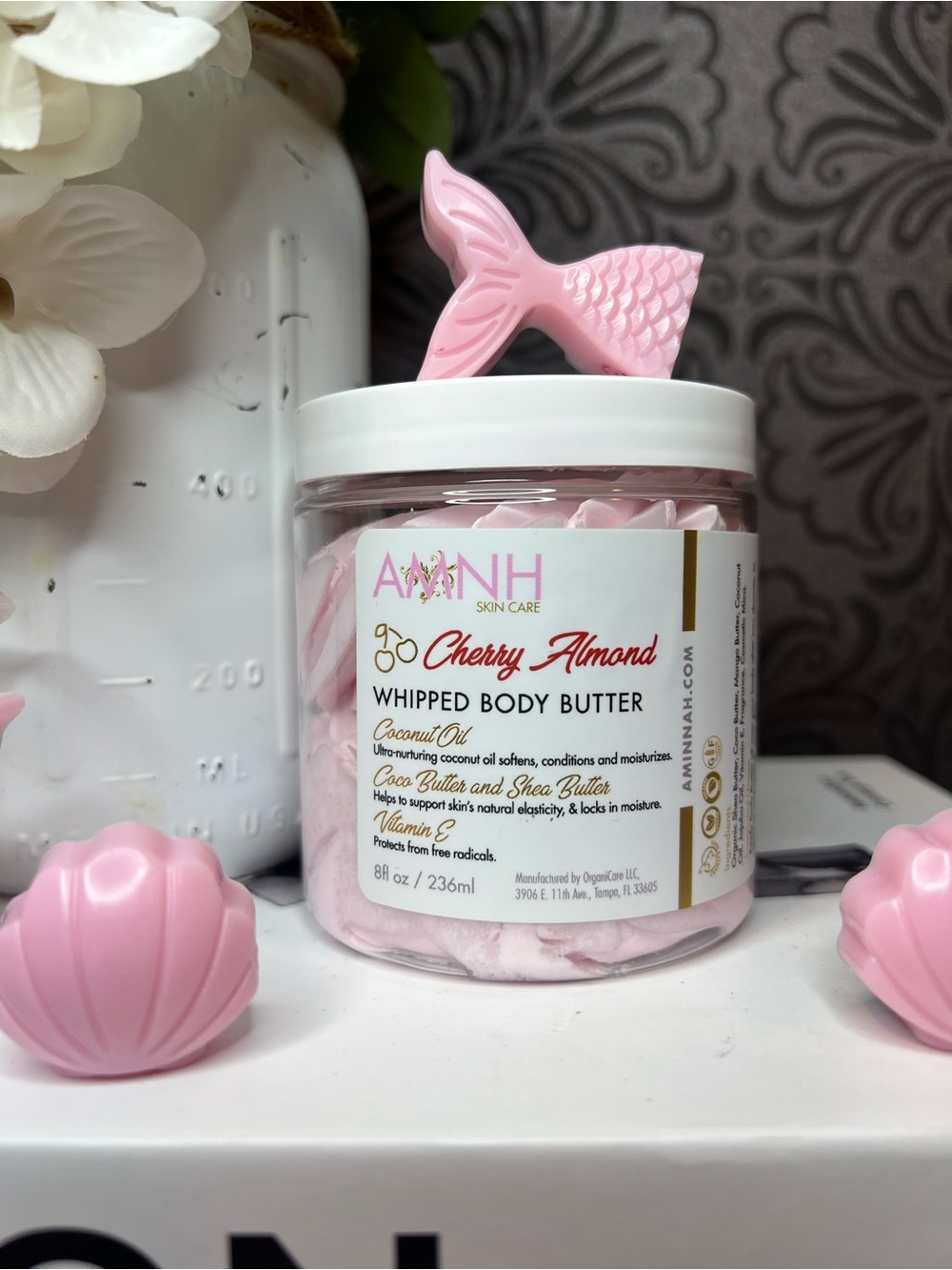 Cherry Almond Whipped Body Butter & Goats Milk Soaps Rose Petal Scented - Picture 2 of 2